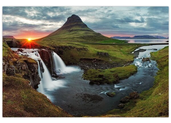 Tablou - Kirkjufell la apus (90x60 cm)