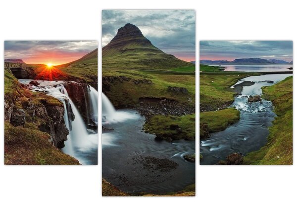 Tablou - Kirkjufell la apus (90x60 cm)