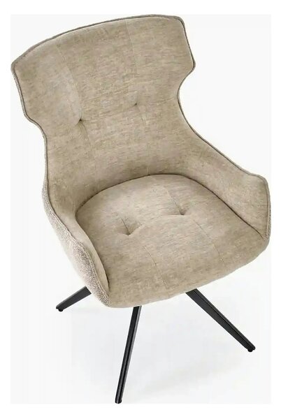 Scaun K573, bej/negru, stofa clasica/otel, 55x64x88 cm