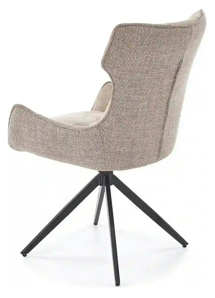 Scaun K573, bej/negru, stofa clasica/otel, 55x64x88 cm