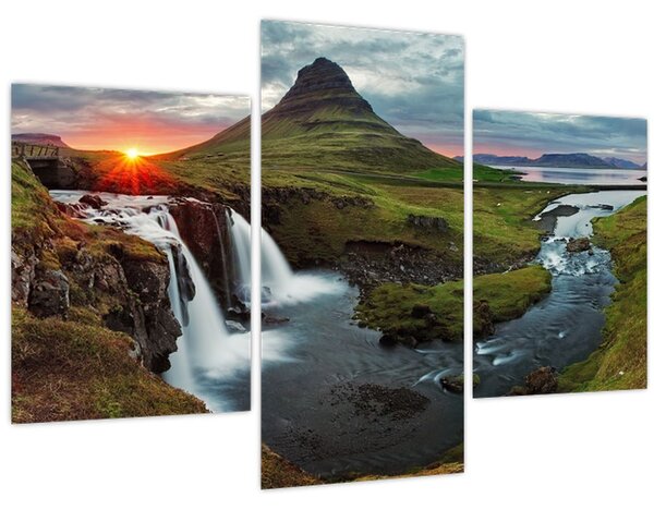 Tablou - Kirkjufell la apus (90x60 cm)