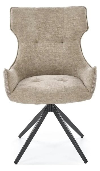 Scaun K573, bej/negru, stofa clasica/otel, 55x64x88 cm