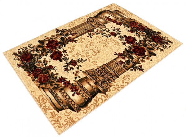 Covor Lotos 532-100, Marime 80 x 150 cm, Crem, Inaltime Fir 8 mm, Antialergic, Polipropilena, Living, Dormitor, Sufragerie, Birou 80 x 150