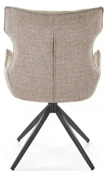 Scaun K573, bej/negru, stofa clasica/otel, 55x64x88 cm