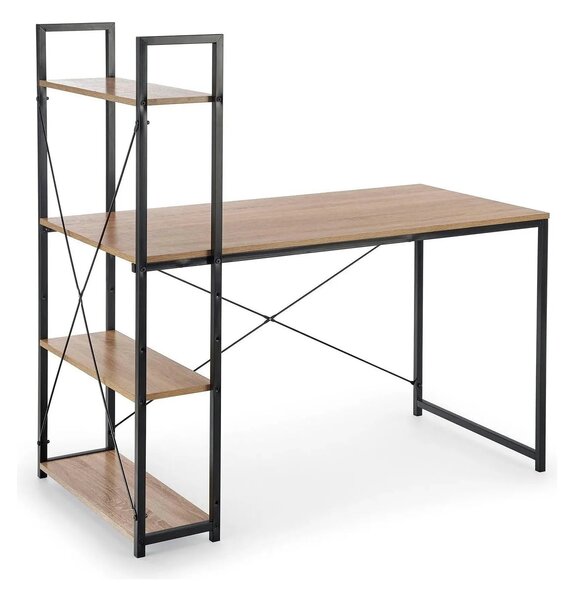 Birou NARVIK B1, stejar sonoma/negru, 120x64x120 cm