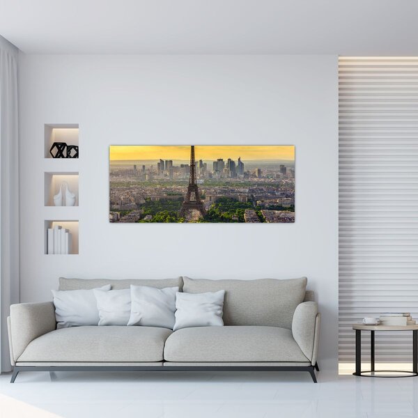 Tablou - Panorama Parisului (120x50 cm)