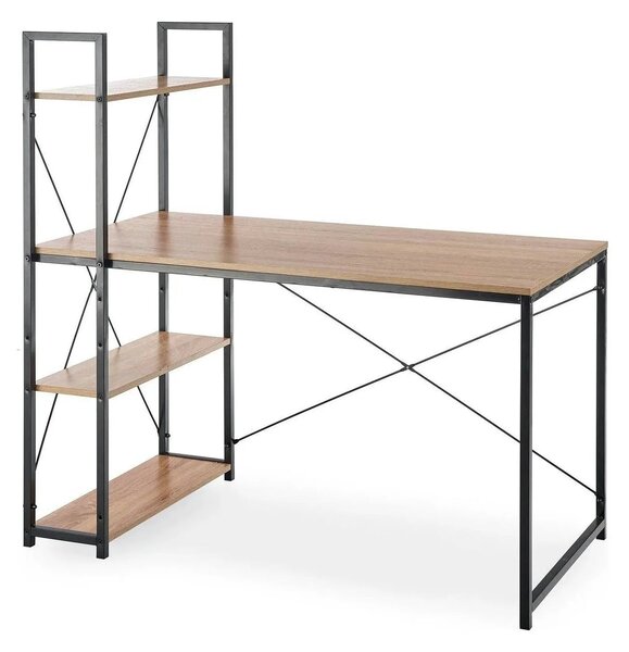 Birou NARVIK B1, stejar sonoma/negru, 120x64x120 cm