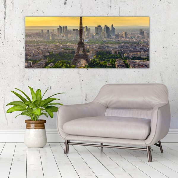Tablou - Panorama Parisului (120x50 cm)
