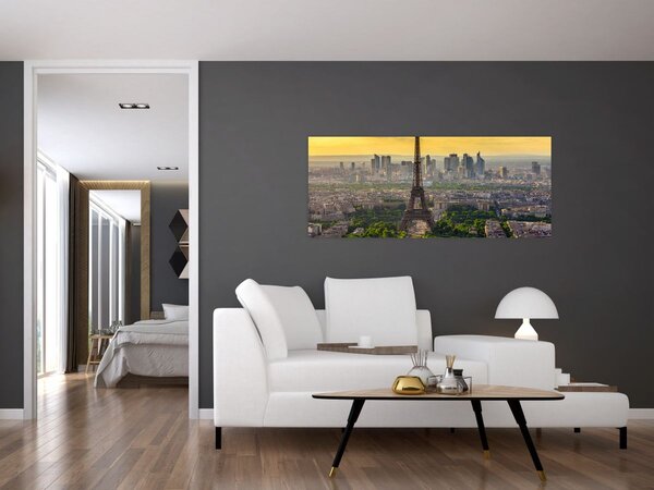 Tablou - Panorama Parisului (120x50 cm)