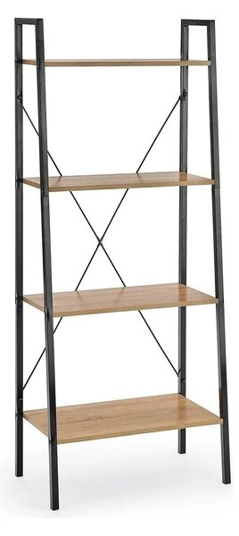 Etajera NARVIK, stejar sonoma/negru, 60x32x148 cm