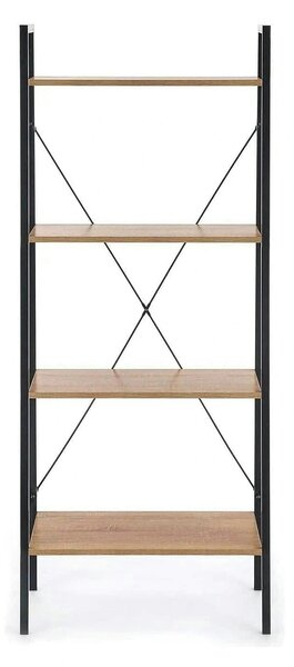 Etajera NARVIK, stejar sonoma/negru, 60x32x148 cm