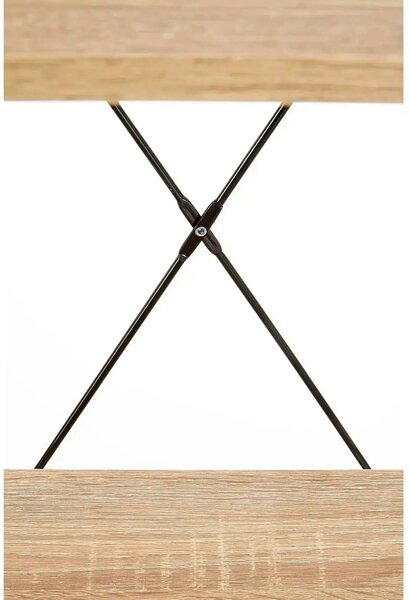 Etajera NARVIK, stejar sonoma/negru, 60x32x148 cm