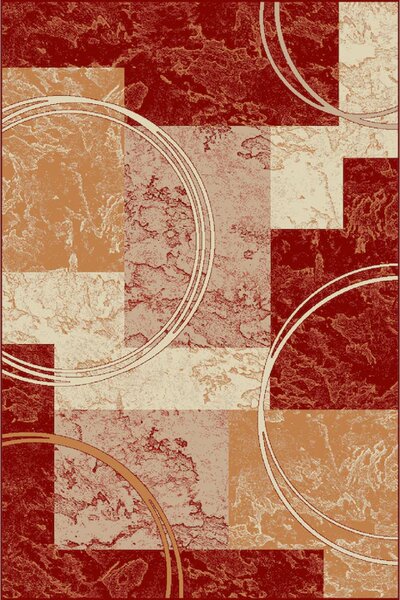 Covor Lotos 15001-210, Marime 150 x 230 cm, Rosu, Inaltime Fir 8 mm, Antialergic, Polipropilena, Living, Dormitor, Sufragerie, Birou 150 x 230