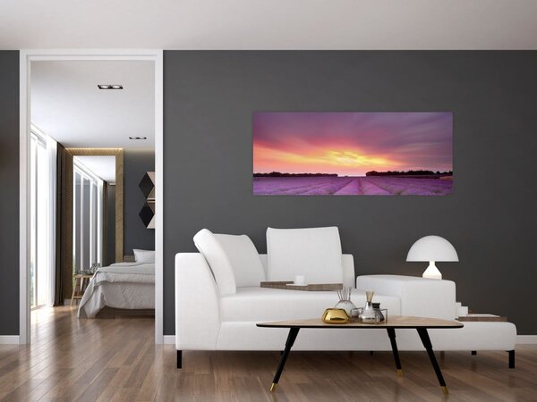 Tablou - Câmp de lavandă (120x50 cm)