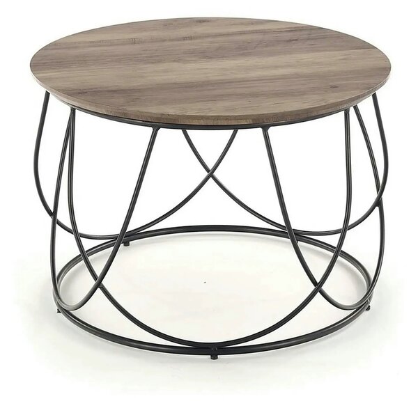 Masuta cafea NUBIRA, nuc/negru, 60x60x41 cm
