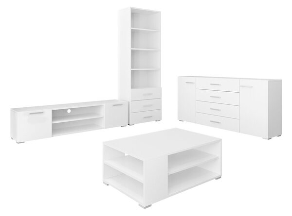 Set de living Comfivo Casus I, Alb, PAL laminat, 110 kg