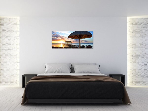 Tablou - Apus de soare în Mauritius (120x50 cm)