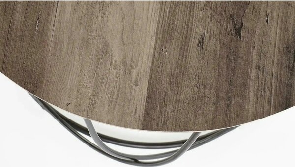 Masuta cafea NUBIRA, nuc/negru, 60x60x41 cm