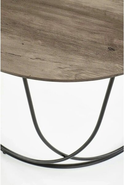 Masuta cafea NUBIRA, nuc/negru, 60x60x41 cm