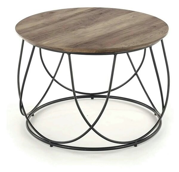 Masuta cafea NUBIRA, nuc/negru, 60x60x41 cm