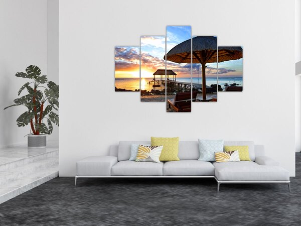 Tablou - Apus de soare în Mauritius (150x105 cm)
