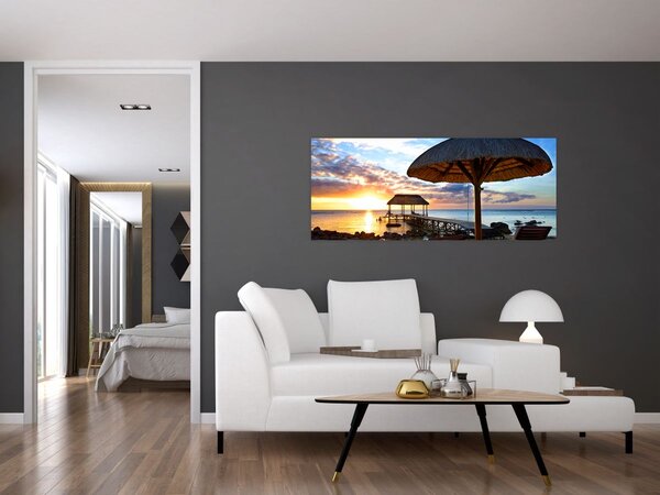 Tablou - Apus de soare în Mauritius (120x50 cm)