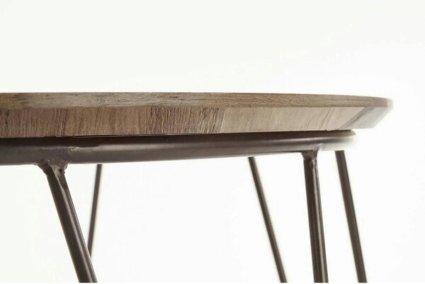 Masuta cafea NUBIRA, nuc/negru, 60x60x41 cm