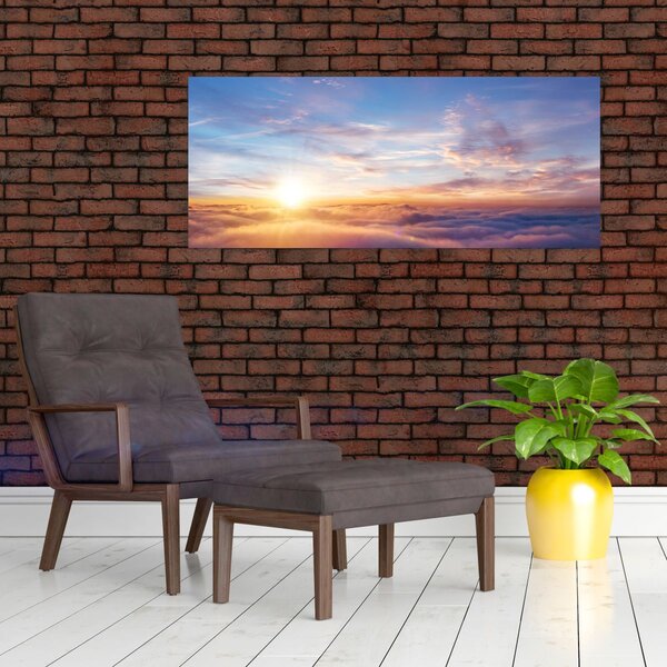 Tablou - Apus de soare deasupra norilor (120x50 cm)