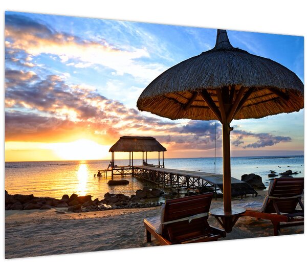 Tablou - Apus de soare în Mauritius (90x60 cm)