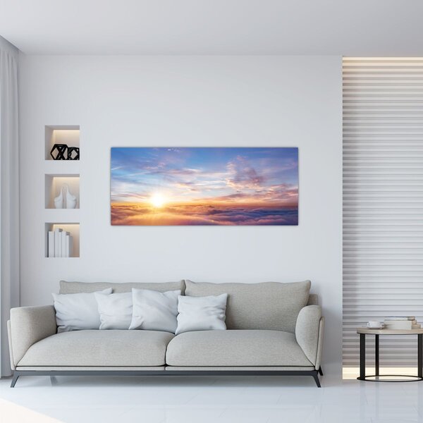 Tablou - Apus de soare deasupra norilor (120x50 cm)