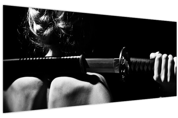 Tablou - Femeie cu o sabie (120x50 cm)