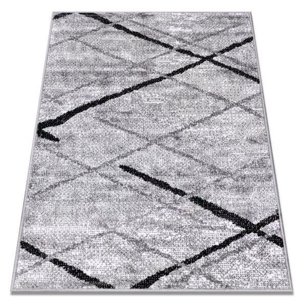 Covor Cappuccino 16430-168, Marime 60 x 110 cm, Gri, Inaltime Fir 7 mm, Antialergic, Polipropilena, Living, Dormitor, Sufragerie, Birou 60 x 110