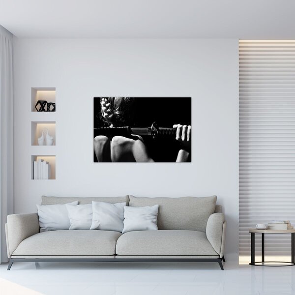 Tablou - Femeie cu o sabie (90x60 cm)