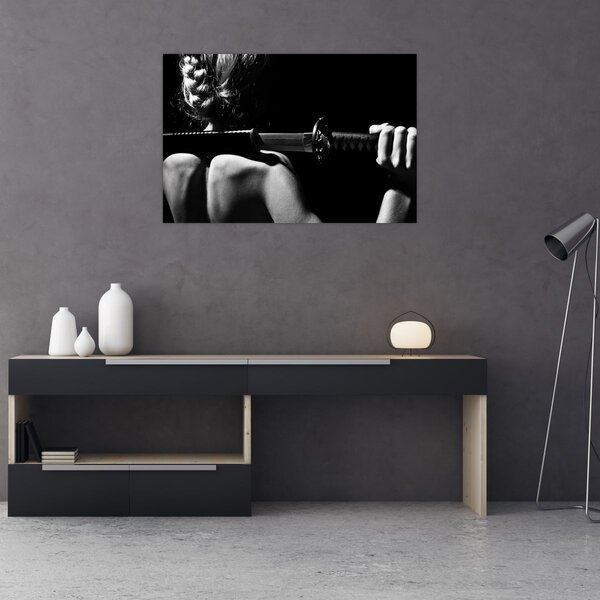 Tablou - Femeie cu o sabie (90x60 cm)
