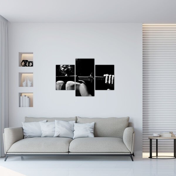 Tablou - Femeie cu o sabie (90x60 cm)
