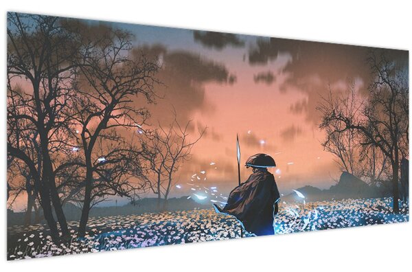 Tablou - Ilustrație a unui războinic (120x50 cm)