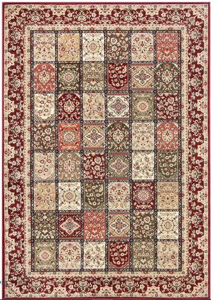 Covor Timbre 1518-120, Marime 60 x 110 cm, Rosu, Inaltime Fir 8 mm, Antialergic, Polipropilena, Living, Dormitor, Sufragerie, Birou 60 x 110