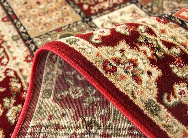 Covor Timbre 1518-120, Marime 60 x 110 cm, Rosu, Inaltime Fir 8 mm, Antialergic, Polipropilena, Living, Dormitor, Sufragerie, Birou 60 x 110