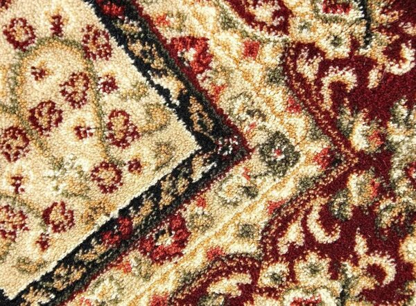 Covor Timbre 1518-120, Marime 60 x 110 cm, Rosu, Inaltime Fir 8 mm, Antialergic, Polipropilena, Living, Dormitor, Sufragerie, Birou 60 x 110
