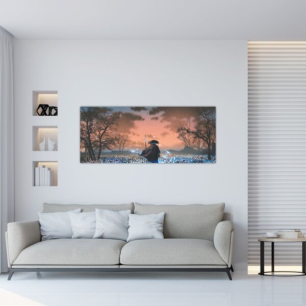 Tablou - Ilustrație a unui războinic (120x50 cm)