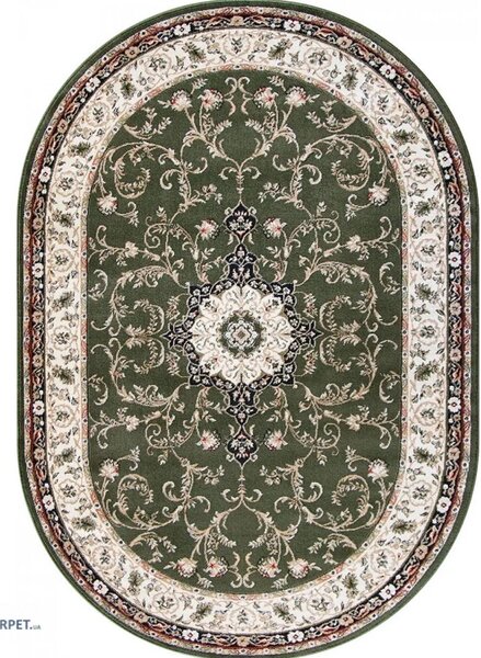 Covor Oval Lotos 523-310, Marime 80 x 150 cm, Verde, Inaltime Fir 8 mm, Antialergic, Polipropilena, Living, Dormitor, Sufragerie, Birou 80 x 150