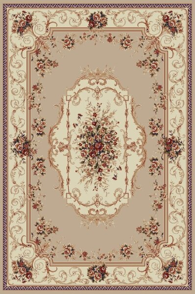 Covor Lotos 507-100, Marime 60 x 110 cm, Crem, Inaltime Fir 8 mm, Antialergic, Polipropilena, Living, Dormitor, Sufragerie, Birou 60 x 110