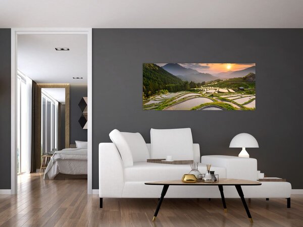 Tablou - Terase de orez (120x50 cm)