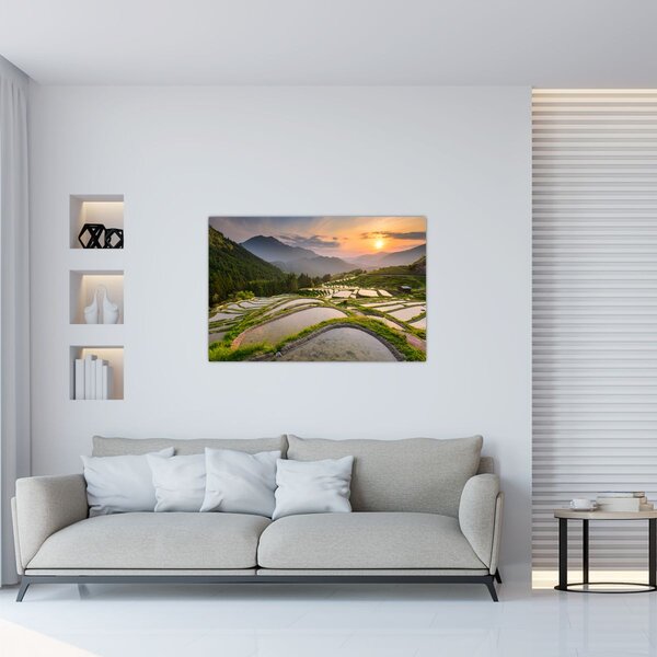 Tablou - Terase de orez (90x60 cm)