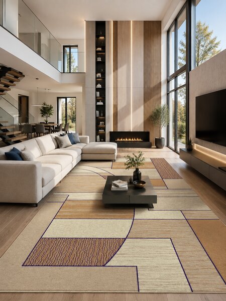 Covor Lotos 538-180, Marime 80 x 150 cm, Bej, Inaltime Fir 8 mm, Antialergic, Polipropilena, Living, Dormitor, Sufragerie, Birou 80 x 150