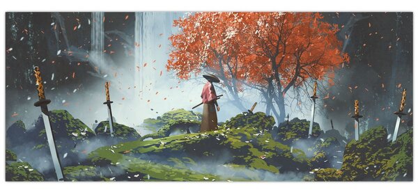 Tablou - Ilustrație a Grădinii de săbii (120x50 cm)