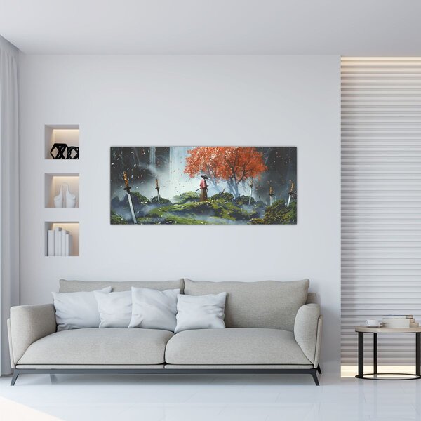 Tablou - Ilustrație a Grădinii de săbii (120x50 cm)