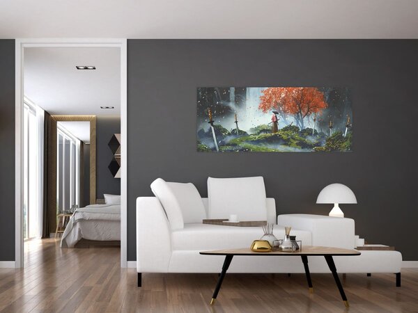 Tablou - Ilustrație a Grădinii de săbii (120x50 cm)