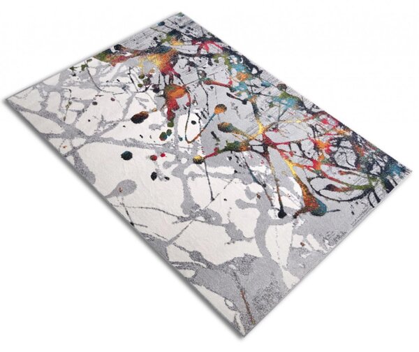 Covor Abstract 11187-190, Marime 80 x 150 cm, Gri, Inaltime Fir 9 mm, Antialergic, Polipropilena, Living, Dormitor, Sufragerie, Birou 80 x 150