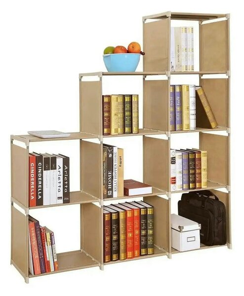 Biblioteca METRO, bej, otel, 105x29x142 cm